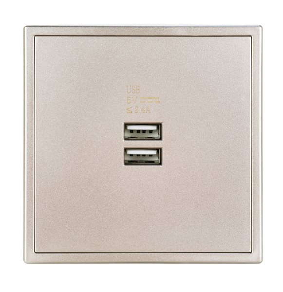 HDL - Tile Dual USB Charger Wall Outlet