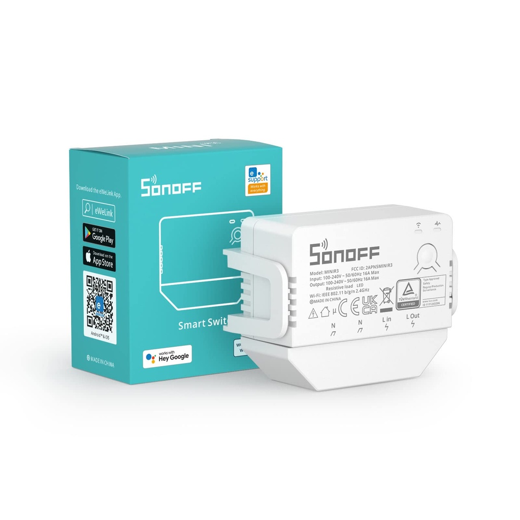 SONOFF - MINI R3 -Wi-Fi DIY Smart Switch  16A -Bluetooth Gateway