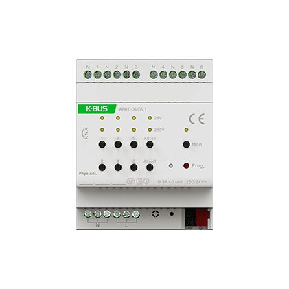 GVS KNX - Heating Actuator with Traic, 6 Fold